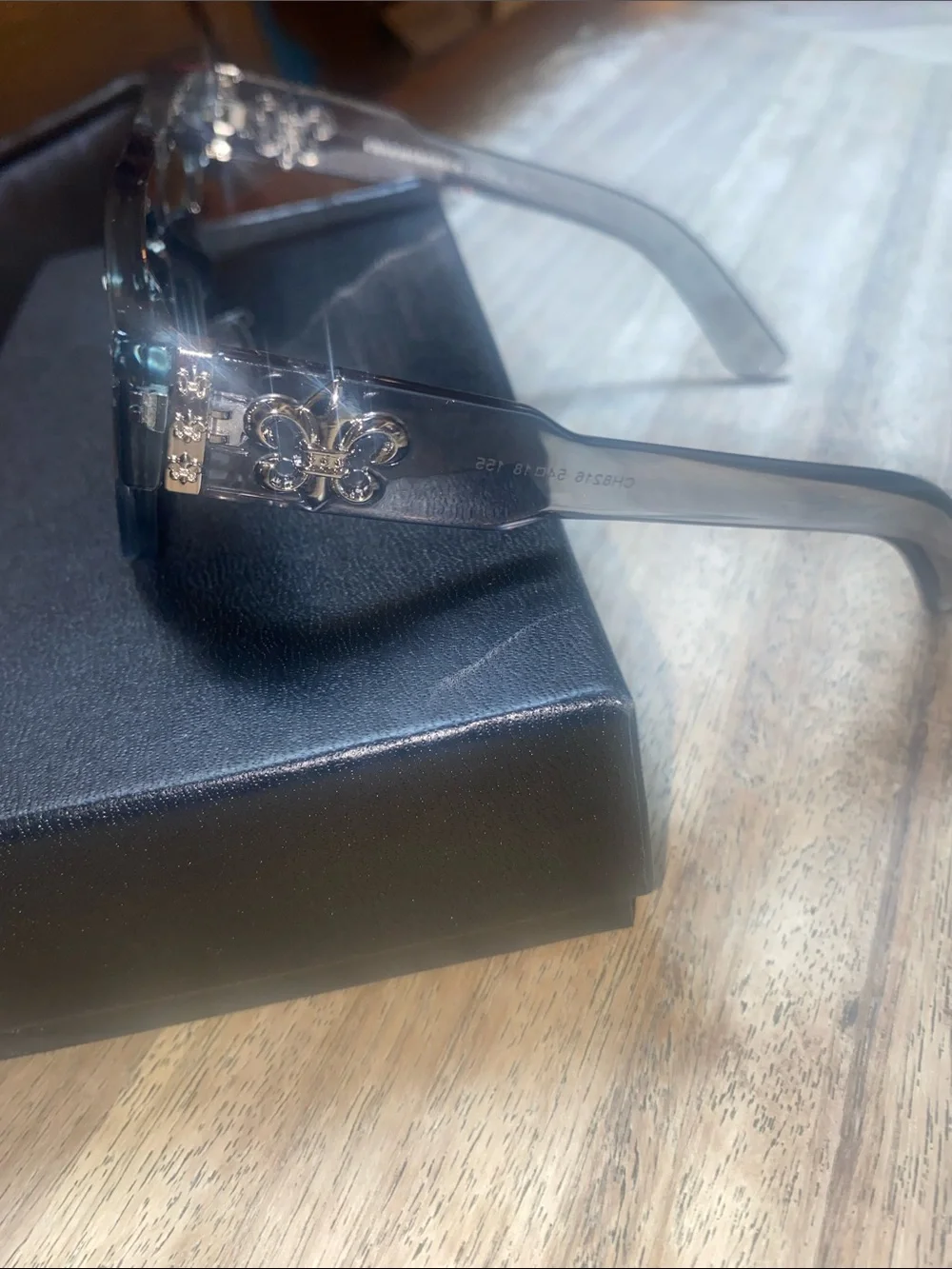Chrome Hearts Black Leather Watch Case